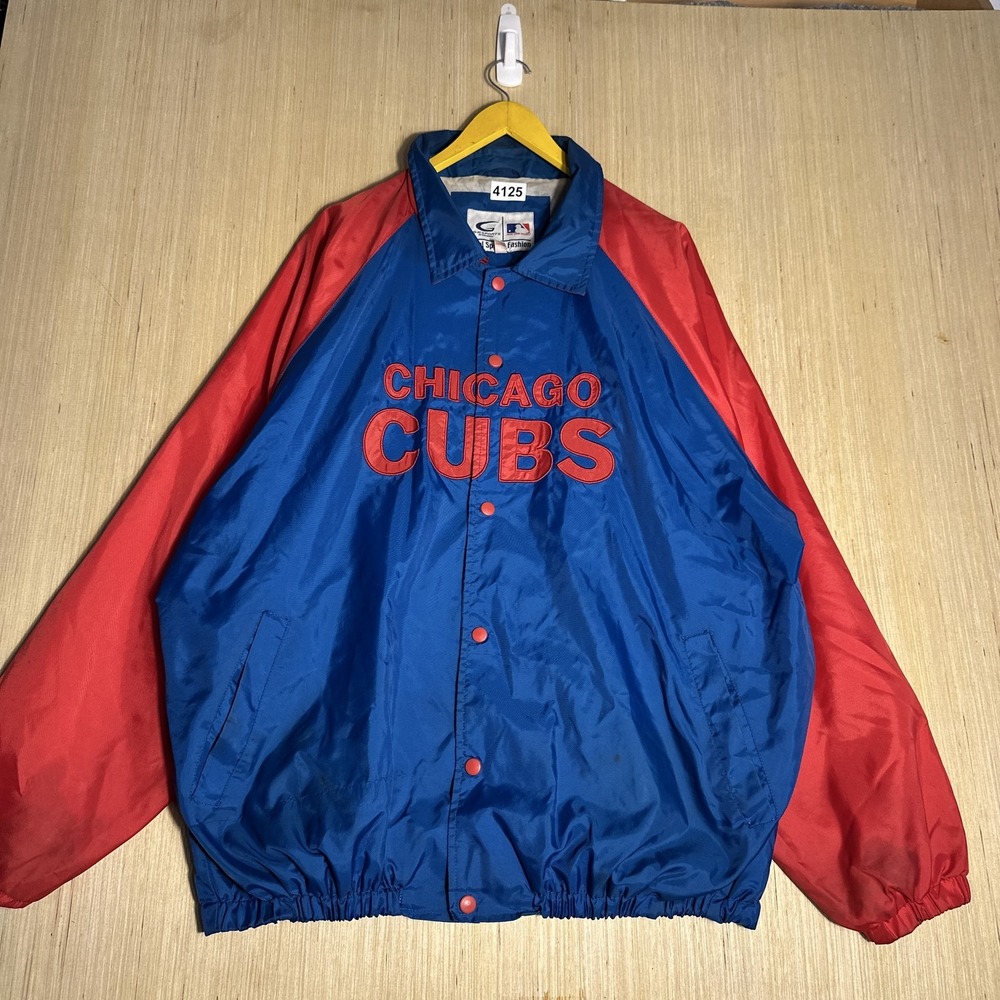 G-III Sports Chicago Cubs Snap-Up Jacket Blue Red XL MLB Blue/Red Men's